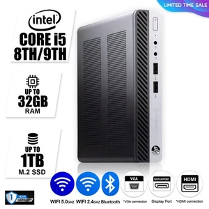 HP Mini Desktop Computer PC i5 8TH/9TH,Up to 32GB RAM 1TB SSD,Windows 11,WiFi BT - Picture 1 of 5