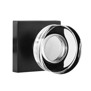 4 Pack Glass Dummy Door Knobs, Square Inactive One-Sided Crystal Dummy Door K... - Picture 1 of 6