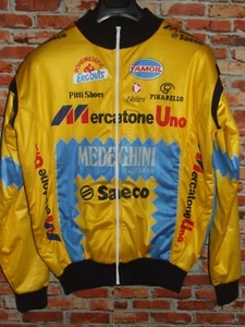 Mercatone Einer Saeco Trikot Fahrrad Jacke Radsport Vlies Synthetisch Größe XL - Bild 1 von 2