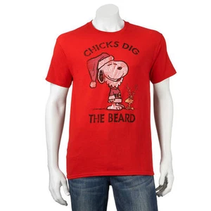 Snoopy Woodstock Christmas T-Shirt Adult size Large New w/Tag - Picture 1 of 1