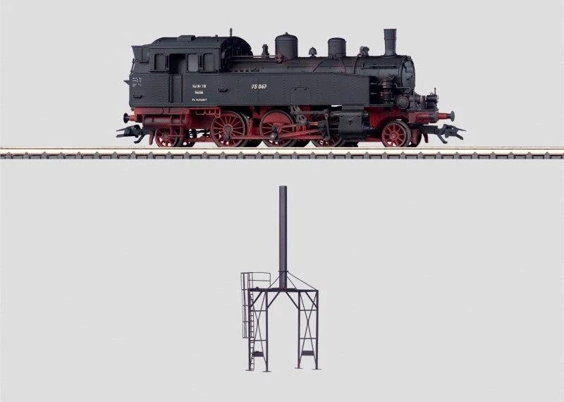 Märklin 37133 H0 Dampflokomotive BR 75 mit Heizkamin Neu-ovp
