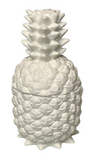 PartyLite Pineapple Votive Tealight Candle Holder Ivory Ceramic 5.75"  "WELCOME"