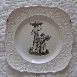 Kate Greenaway Almanack Plate with hanger ~ June ~ 7-5/8 inches - Picture 1 of 2