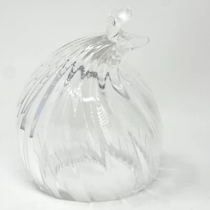 Vintage Steuben Crystal Glass Ribbed Quail Figurine Sculpture Paul Schulze 5” - Picture 1 of 6