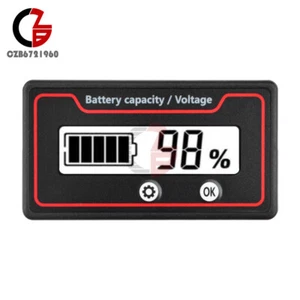 9-120V Lead Acid Li-ion Battery Capacity Indicator Motorcycle Digital Voltmeter - Picture 1 of 16