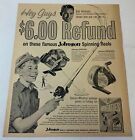 1962 Wheaties ad page ~ JOHNSON SPINNING REELS ~ Century, Princess