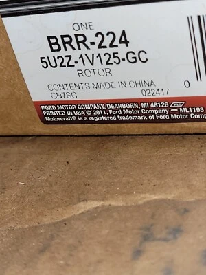 Rotor de freno de disco Motorcraft BRR-224, 5U2Z-1V125-GC Foto 1 de 4