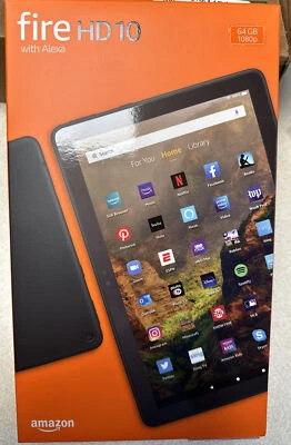 Amazon Fire HD 10 11th Gen 64GB, Wi-Fi, 10.1" - Black (with Bluetooth keyboard, - Image 1 of 3