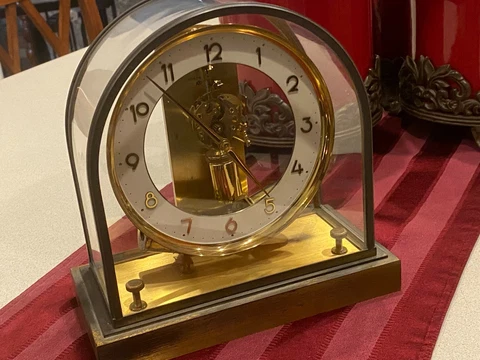 Vintage MCM Junghans ATO Brass Mantle Clock - Beautiful and works great! Cover