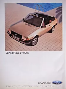 PRESSEWERBUNG 1983 FORD ESCORT XR3i CABRIO POWER A DISKRETION - Bild 1 von 1