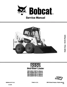 Paper Bobcat S550 Skid Steer Loader Workshop Manual Service Shop Repair 6989494 - Picture 1 of 5