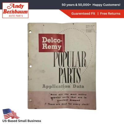 1954 Ford Chevy Dodge Cadillac Buick Delco Remy Popolare Parti Applicazione Dati - Immagine 1 di 4