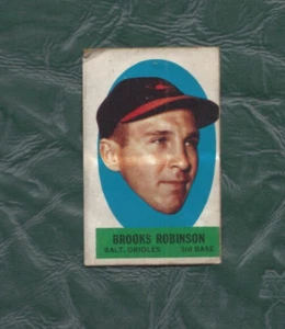 1963 Topps Peel Offs béisbol Brooks Robinson Baltimore Orioles en muy buen estado - Imagen 1 de 2