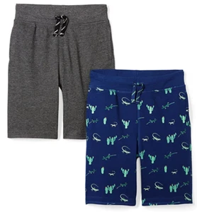 Spotted Zebra Boy's 2-Pack French Terry Knit Shorts Size XS NEW SAVE - Picture 1 of 3