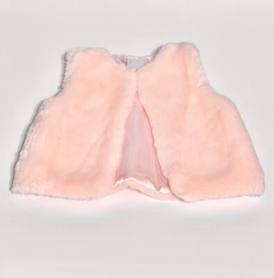 考拉婴儿精品粉色人造毛皮背心女宝宝12个月(20-23磅)分层 — 第 1/3 张图片