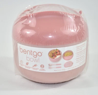 Bentgo Bowl Insulated Leak Resistant Snack Compartment Utensils Blush Pink NEW - Изображение 1 из 4