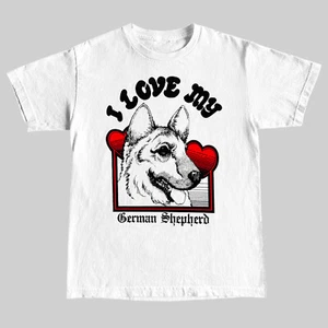 Camiseta I Love My German Shepherd. (Estilo vintage / Alsaciano) - Imagen 1 de 2