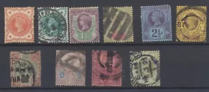GB Stamps 1887 SG167;167c;168;200/1;203;205a;207a;208;211 Mint + used CV £187.8 - Picture 1 of 2