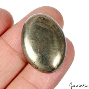 Certified 39.40 Cts Natural Apache Gold Pyrite Oval Cab Loose Gem For Pendant - Picture 1 of 5
