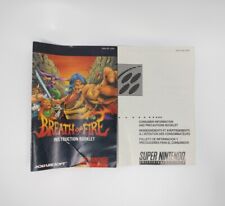 Breath of Fire Super Nintendo Entertainment System Instruction Booklet