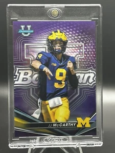 2022 Bowman’s Best University JJ MCCARTHY Rookie RC #48 Purple Michigan #071/250 - Bild 1 von 5