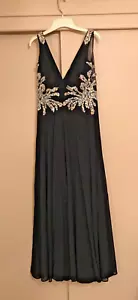 JVN by Jovan Label Long Black Grecian Style Gown Size 12 Vintage - Picture 1 of 4