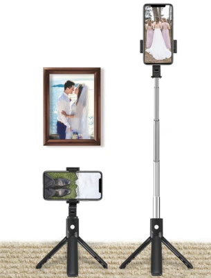 3IN1 Selfie Stick Tripod Extend Monopod Bluetooth Remote Shutter Android iPhone  - Image 1 of 4