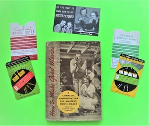 1939 KODAK - HOW TO MAKE GOOD MOVIES HC + DJ + ORIG'L ACCY's 2 Light Calculators - Bild 1 von 12