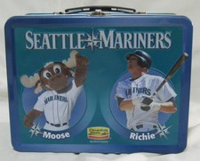 Seattle Mariners Moose Richie Adrian Ichiro Metal Lunchbox Cloverdale Meats