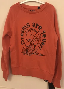 Age 8 Woolrich John Rich & Bros Orange Comic Peanuts Limited Edition Sweatshirt - Picture 1 of 5