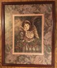 Home Interiors Picture Angel Unaware 21.5"x17.5" Donna Richardson Framed Matted