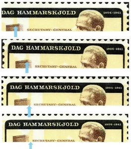 US # 1204v (1962) MNH, 4c EFO: Yellow inverted (New: 4 position color shift) - Picture 1 of 9