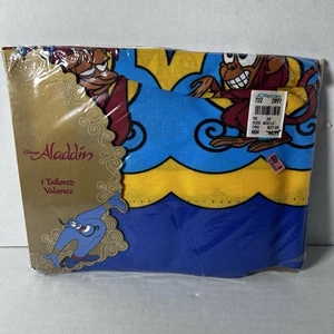 VTG Rare 1992 Walt Disney Aladdin Tailored Valance Genie, Abu USA Made 80x14 NIP - Picture 1 of 12