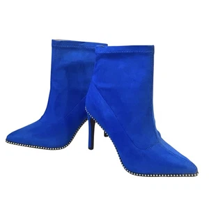 Stivaletti stiletto BAR III donna blu con perline elasticizzati melanay a punta taglia 5 M - Foto 1 di 12
