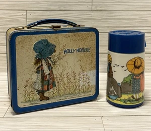 Vintage Holly Hobbie Metall Brotdose mit Thermoskanne von Aladdin Made in USA - Bild 1 von 20