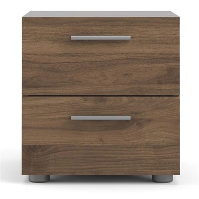 Mesita de noche Tvilum Austin de 2 cajones en nogal Foto 1 de 4