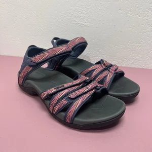 Teva Tirra Sandale 9,5 Wandern verstellbare Riemchen Damen grau blau lila - Bild 1 von 9