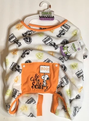 PEANUTS HALLOWEEN “So Cute It’s Scary” SNOOPY DOG PET PAJAMAS Fleece Sz 2XL NWT - Image 1 of 3