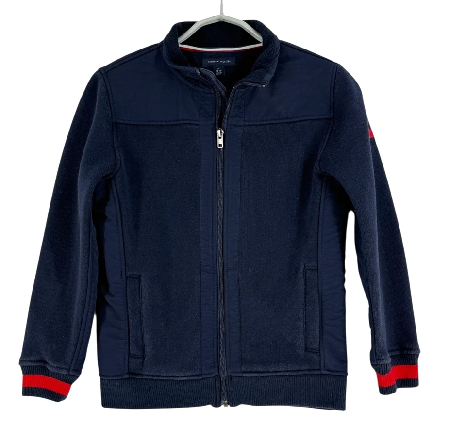 Tommy Hilfiger Boys Zip Full Fleece Pullover Sweater Size 8-10 Year - Image 1 of 4