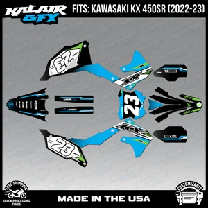 Graphics Decal Kit for Kawasaki KX450SR (2022-2023)  Viper - Blue - Imagen 1 de 4