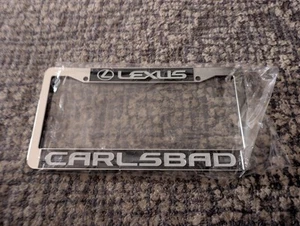 NEW Lexus Of Carlsbad California CA Plastic Chrome Dealer License Plate Frame - Picture 1 of 2