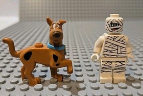 LEGO SCOOBY DOO MINIFIGURE LOT OF 2 - SCOOBY WALKING & MUMMY DR. NAJIB