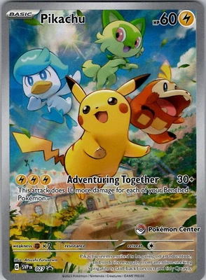 Pikachu - (Pokemon Center Exclusive) SV: Scarlet & Violet Promo Cards 027 Holo N - Image 1 of 2