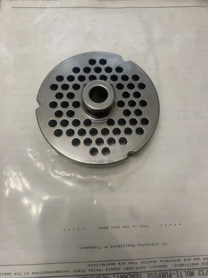 #32 Meat Grinder Plate, Hubbed, 15 mm Width, D2 Steel (1/4 Inch) - Изображение 1 из 3