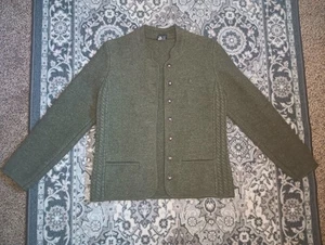 Giesswein Boiled Wool Jacket Women's 38 US Medium Green Chore English Country - Picture 1 of 11
