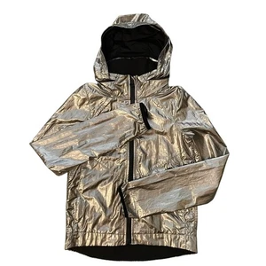 IVIVVA by Lululemon Girls Size 8 Silver Metallic Lightweight Windbreaker Jacket - Picture 1 of 13