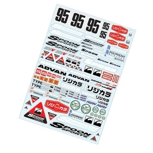 Spoon, Advan & Others  Logo Sticker Sheet A4 for 1:10 RC  vehicle suit drift etc - Picture 1 of 2