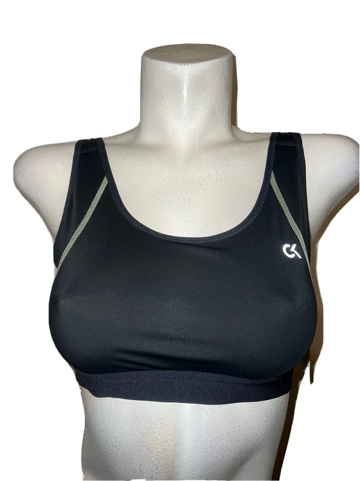 Nuevo Sujetador deportivo CALVIN KLEIN para mujer talla L gris logotipo de rendimiento impacto medio Foto 1 de 4