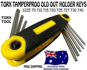 Folding torx star Key Set Allen tools Wrench screwdriver bit tool T9-T40 8 IN 1 - Picture 1 of 13