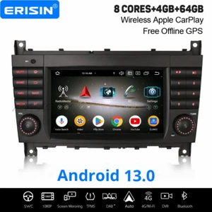 64GB Android 13 Navi DAB+ Autoradio CarPlay WLAN 4G Mercedes C/CLC/G-Klasse W203 - Bild 1 von 24